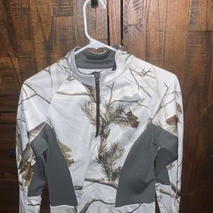 realtree white camo quarter zip